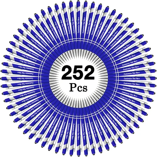 Vista 118 de Hasta 500 bolígrafos personalizados a granel con logotipo de mensaje de nombre comercial, bolígrafos grabados personalizados con lápiz óptico