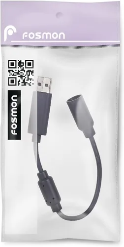 Vista 6 de Fosmon Dongle - Cable USB de repuesto para controladores con cable Xbox 360, color gris oscuro (paquete de 1)