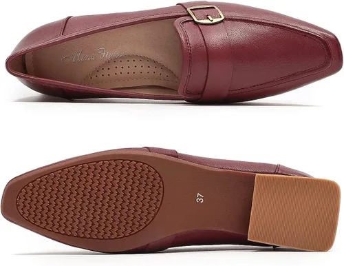 Vista 4 de Mona Flying - Mocasines de cuero planos informales para mujer