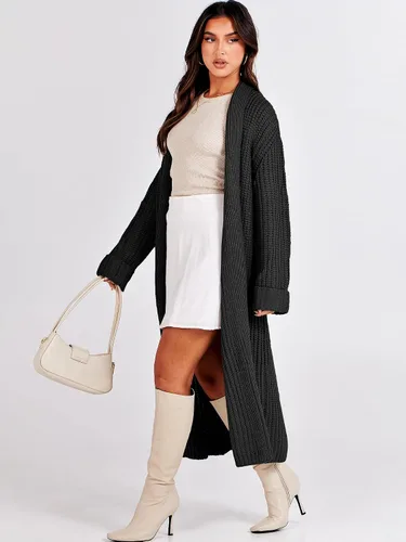 Vista 6 de ANRABESS Cárdigan largo de punto para mujer, manga larga, con solapa frontal abierta, abrigo de gran tamaño, ropa de otoño 2023