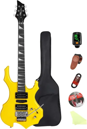Vista 7 de Guitarra eléctrica Bullfighter para amantes de la música principiantes de 39 pulgadas de tamaño completo, cuerpo sólido, kit de guitarra