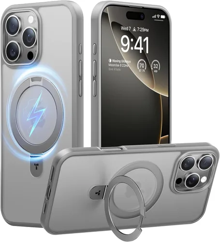 Vista 7 de TORRAS Funda magnética para iPhone 13 Pro Max de 6.7 pulgadas [compatible con Magsafe] con soporte, [protección contra caídas de grado militar] a