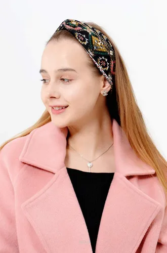 Vista 6 de KWHY Pack de 4 diademas para mujer, estilo boho floal, cruzadas con la cabeza, elástico y elástico para el pelo