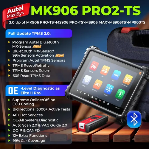 Vista 2 de Autel Escáner MaxiCOM MK906 PRO2-TS: 2026 Multilingüe de MS906 PRO2-TS, 2.0 hasta MS906 PRO TS MK906PRO-TS MP900TS MS906PRO MS906MAX, TPMS 2.0