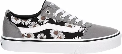 Vista 2 de Vans Tenis unisex Ward Low Top con cordones, diseño floral oscuroblanco grisnegro