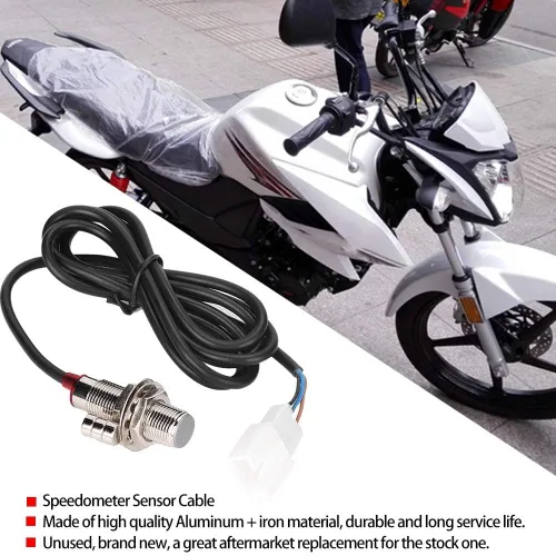 Vista 5 de Aramox Cable del velocímetro de la motocicleta de Digitaces, sensor del odómetro del tacómetro con 3 imanes