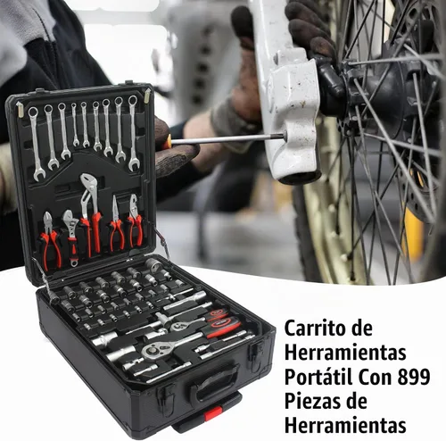 Vista 3 de Kit de herramientas para el hogar de 899 piezas, juego de herramientas de reparación para el hogar y el automóvil con caja de herramientas