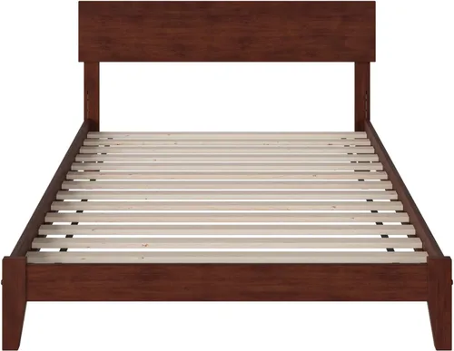 Vista 7 de AFI, Orlando - Cama de plataforma de madera de perfil bajo, color nogal Nuez