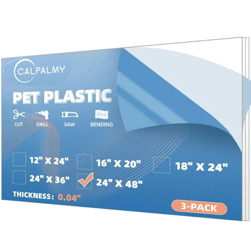 Vista 14 de Paquete de 10 paneles de plástico PET de 5 x 7 pulgadas / plexiglás de 0.04 pulgadas, alternativa de vidrio irrompible, ligera y asequible. Uso