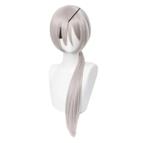 Vista 30 de Peluca de cosplay de pelo corto rizado negro para adultos, pelucas de Halloween para mujeres y hombres