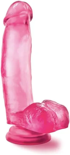 Vista 2 de Dong de silicona realista con ventosa y compatibilidad de arnés n rosa CL13590