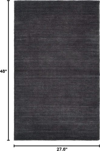 Vista 2 de SAFAVIEH Colección Himalaya Alfombra Decorativa - 2'3" x 4', Negro, Lana Hecha a Mano, Ideal para Áreas de Alto Tráfico en Entrada, Sala de Estar