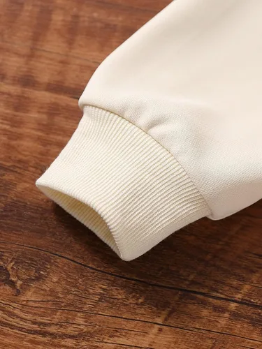 Vista 5 de SOLY HUX Sudadera de manga larga con cuello redondo y estampado de letras de corazón para niña