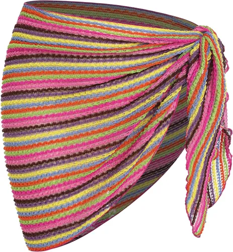 Vista 12 de ZAFUL - Pareo de mujer, pareo de playa, pareo transparente para bikini, pareo de gasa para traje de baño 0- Café