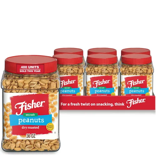 Vista 9 de Fisher Snack Butter Toffee Cacahuetes, 5.5 onzas (paquete de 6), sin colores ni sabores artificiales