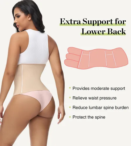 Vista 3 de SHAPSHE Entrenador de cintura para mujer, para recuperación posparto, faja moldeadora de cintura con velcro
