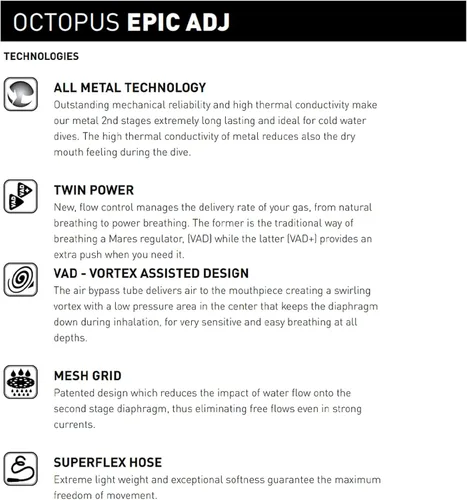 Vista 3 de Mares Epic ADJ Buceo Compacto 2ª etapa Pulpo