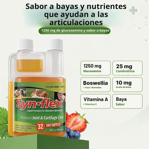 Vista 3 de Synflex Concentrado Glucosamina Condroitina 1250mg Soporte