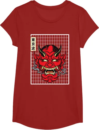 Vista 43 de Máscara japonesa de Demon Hannya Oni con máscara japonesa, Negro