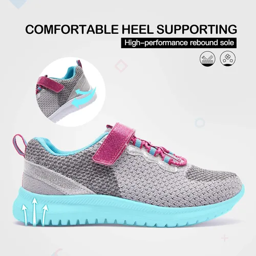 Vista 5 de RUNSIDE Zapatos deportivos para niños y niñas, ligeros, atléticos, para caminar, correr, tenis (bebéniño pequeñoniño grande)