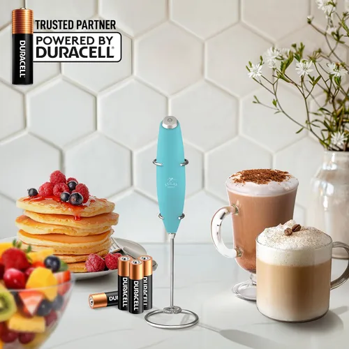 Vista 584 de Zulay Milk Boss Espumador de leche potente manual, hace espuma para latte, batidor para mezclar bebidas, café, miniespumador para capuchino, frappé