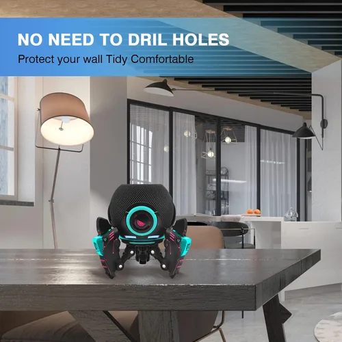 Vista 13 de Soporte para Echo Dot, soporte de mesa decorativo para Echo Dot (4.ª y 5.ª generaciones) o HomePod Mini, el soporte se puede ajustar arbitrariamente