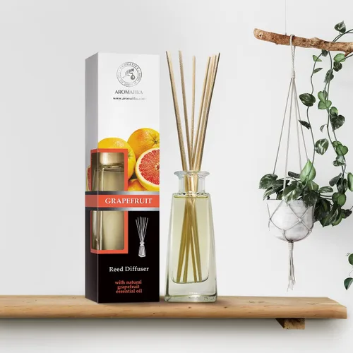 Vista 2 de AROMATIKA - Difusor de varillas de pomelo con aceite de pomelo, 3.5 onzas líquidas, juego de 9 piezas, difusor perfumado de varillas de aroma