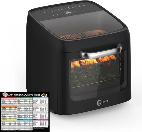 Vista 2 de Combo de horno tostador con freidora de aire grande de 13 cuartos de galón con asador 12 en 1