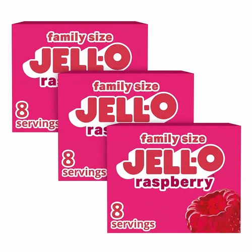 Vista 20 de Jell-O Gelatin Dessert Mix, Family Size, Cherry, 6 oz Box