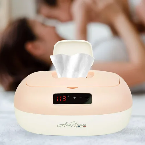 Vista 5 de La Caresse Calentador de toallitas para bebés, esenciales para bebés, dispensador de toallitas húmedas, pantalla digital con ajustes de calor