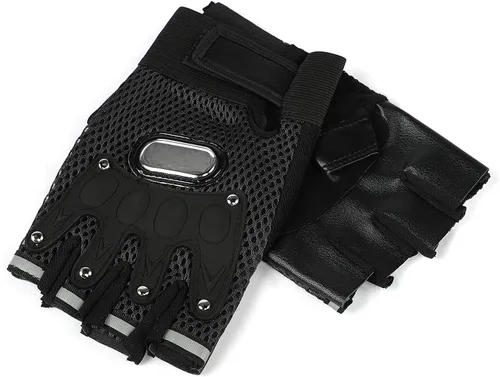 Vista 13 de IPENNY Guantes de entrenamiento unisex para hombre y mujer, guantes de ciclismo de medio dedo, transpirables, elásticos, guantes de ciclismo