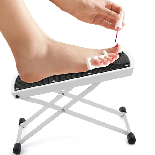 Vista 7 de Reposapiés de pedicura, antideslizante East-at Home Beauty 6 alturas ajustable resistente manicura reposapiés, trata tus pies no más doblados