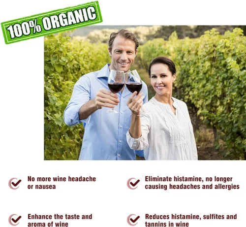 Vista 2 de Filtro de vino purificador de histamina de sulfito: removedor de filtros de vino, histaminas sulfito, alivia dolores de cabeza y previene