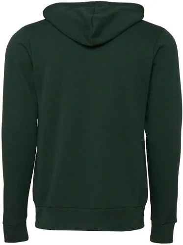 Vista 2 de Bella Canvas Sudadera con capucha unisex 3739 de forro polar de polialgodón con cremallera completa para hombre, Bosque