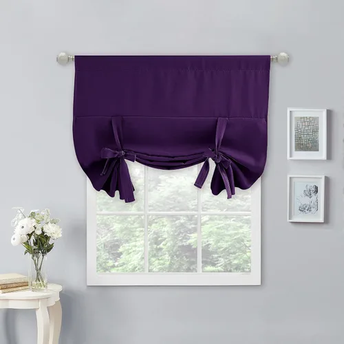 Vista 105 de NICETOWN Cortina Opaca con Aislamiento Térmico – Persiana Enrollable para Ventana de Bebé para Dormitorio/Acción de Gracias