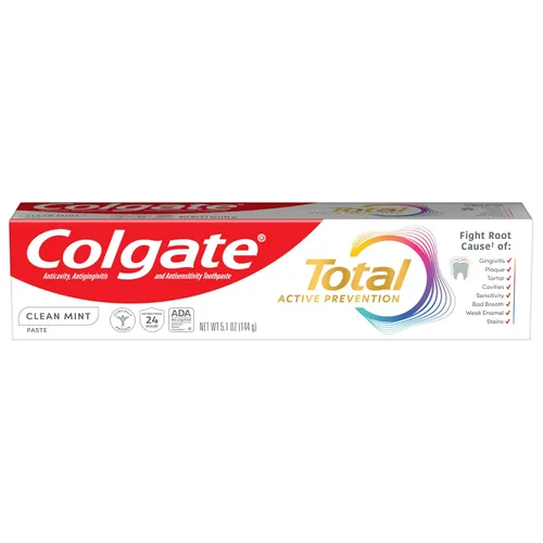 Vista 4 de Colgate Total Clean Pasta de dientes de menta 0.88 onzas (paquete de 4)