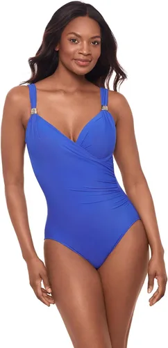 Vista 19 de Miraclesuit Traje de baño de una pieza con brasier con aros y control de abdomen para mujer