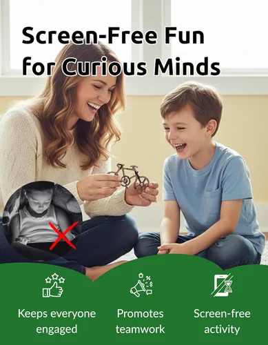 Vista 3 de Rompecabezas de bicicleta – Brainteaser de metal duradero de alta calidad Desafiante juego de lógica mecánica 3D, herramienta de enfoque y alivio