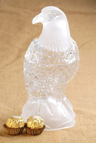 Vista 2 de Eagle - Recipiente de almacenamiento de vidrio decorativo para dulces, pequeños recipientes de vidrio transparente, tarros de almacenamiento
