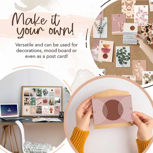 Vista 2 de Artivo Kit de collage de pared bohemio para niñas adolescentes, bonita decoración de habitación, imágenes estéticas de decoración de pared