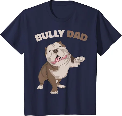 Vista 54 de American Bully Dad Dog Owner Father Funny Men T-Shirt Asphalt Grey
