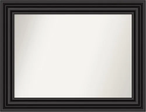 Vista 21 de Amanti Art Espejo personalizado, espejo de baño negro puente, espejo de pared o espejo de tocador de baño sobre el fregadero (26 x 26 pulgadas)