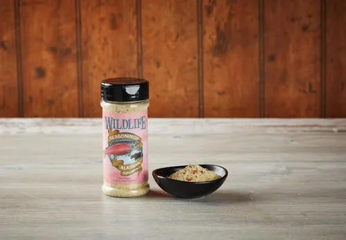 Vista 2 de Wildlife Seasonings Condimento de salmón de Alaska – Frotar mariscos con hierbas cítricas para pescado, salmón, atún y camarones – Frotar seco