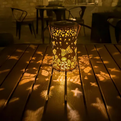 Vista 4 de ANYTALK Faroles Solares de Mariposa para Exteriores Impermeables, Regalos de Cumpleaños para Mujeres Mamá Abuela, Luces Solares Colgantes