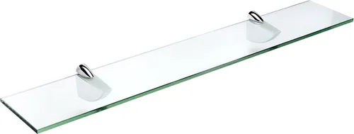 Vista 3 de Spancraft Glass O-4.75x18-Estante de vidrio Oriole de acero cepillado, acero cepillado, 4.75 x 18 pulgadas
