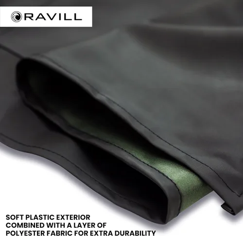 Vista 5 de Ravill Delantal impermeable para hombres y mujeres, delantales de trabajo multiusos de 35 pulgadas para lavavajillas, aseo de perros, limpieza