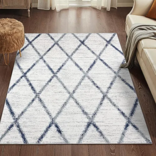 Vista 7 de LUXE WEAVERS Alfombra geométrica de diamante marfil 5x7