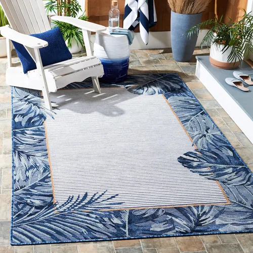 Vista 9 de SAFAVIEH Cabana Collection - Alfombra de pasillo, 2 x 9 pies, diseño tropical, no desprende pelusa y de fácil cuidado, para interiores y exteriores