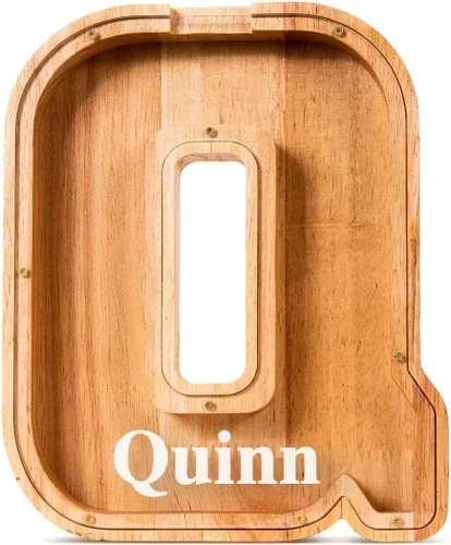 Vista 103 de SummiDate Alcancía de madera de letra para niños y niñas, Alfabeto, personalizada, regalo de cumpleaños y pascua para niños (A)