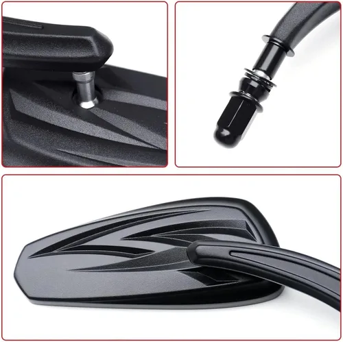 Vista 5 de Side Mirrors For Y-AMAHA FZ-8 For Fazer 2010 2011 2012 2013 2014 Motorcycle Rearview Mirror Adjustable(Black)
